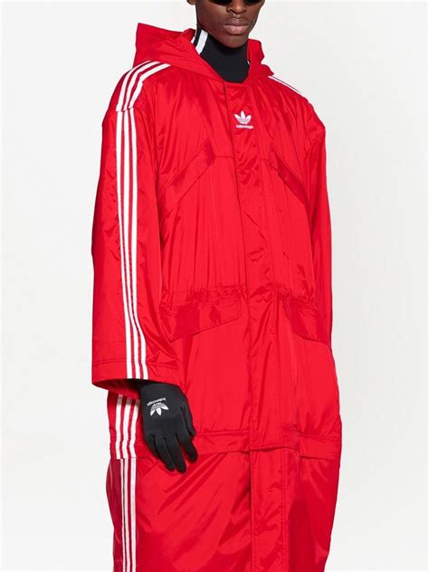 Balenciaga x Adidas Detachable Parka Coat | Red | FARFETCH