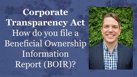 Corporate Transparency Act How To File Beneficial Ownership