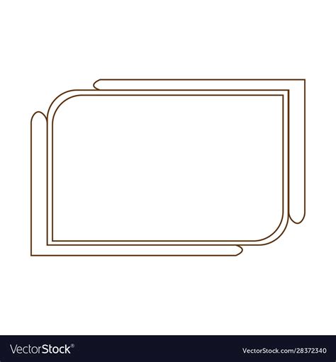 Brown border simple clip art Royalty Free Vector Image