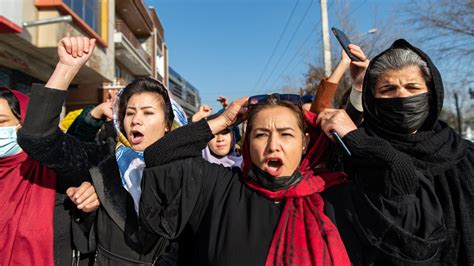 Taliban Use Water Cannon On Women Protesting Education Order In