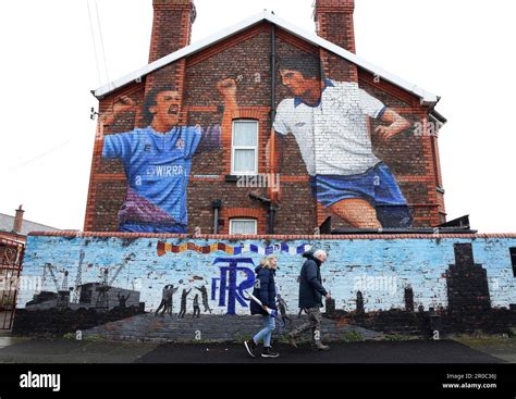 A mural by Paul Curtis featuring former Tranmere Rovers players Ray ...