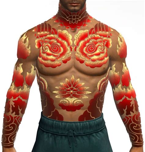 Fire Bloom Tattoo Chest Skin - Guild Wars 2 Wiki (GW2W)