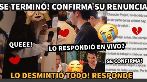 Se TerminÓ😭💔actor Confirma Renuncia🥺desmintiÓ Todo Zeenunew ซนซน Geminifourth Mileapo