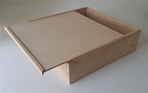 Sliding Lid Wood Box X X All Maple Construction Etsy