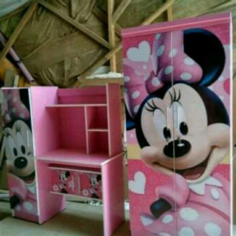 Paket Lemari Pintu 2 Mrja Belajar Mickey Mouse Perabotan Rumah Di