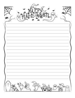 Free Printable Halloween Writing Templates Page Worksheets Library