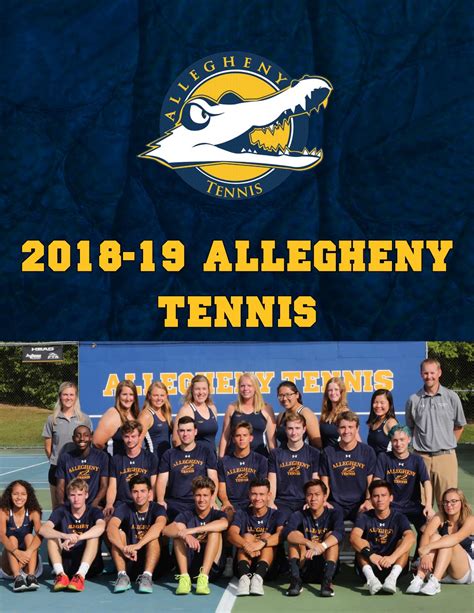 2018 19 Allegheny Tennis Media Guide By Allegheny College Athletics Issuu