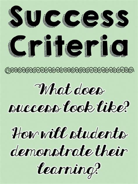 5 Ways Success Criteria Can Transform Your Classroom Success Criteria