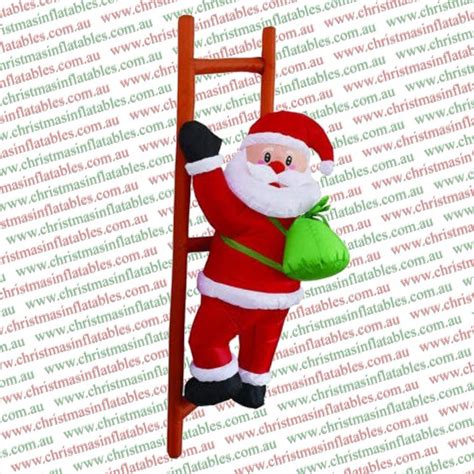 M Santa On Ladder Christmas Inflatable Airfigs Inflatables