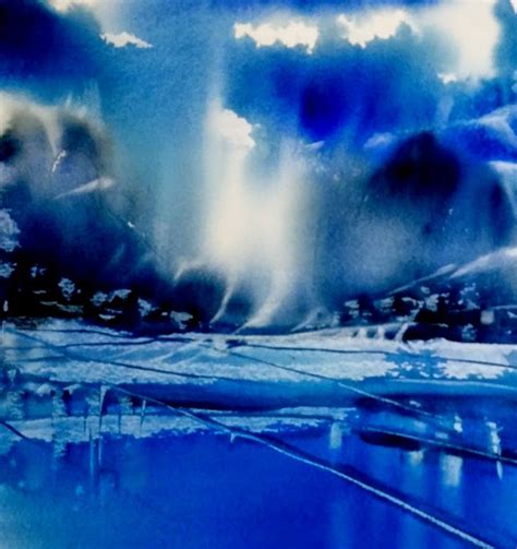 Aquarel Liliane Goossens Watercolor Landscape Abstract Landscape