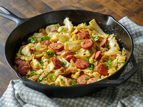 Fried Cabbage And Kielbasa Skillet Crafty House