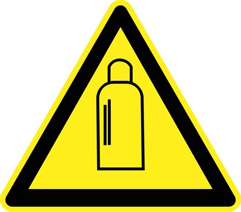 Clipart Gas Cylinders Warning Sign