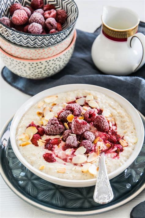 M Gico Vanillepudding Porridge Mit Himbeeren Oats And Crumbs Rezept