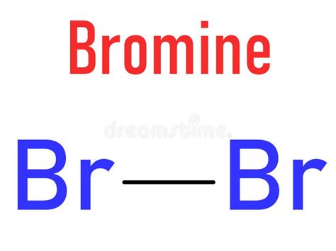 Elemental Bromine Br2, Molecule. Skeletal Formula Stock Vector ...