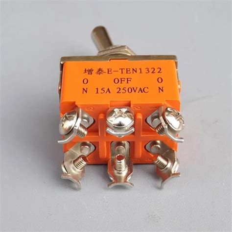 3-позиционный 6-контактный тумблер DPDT ON-OFF-ON DC 220 В 15 А для ...