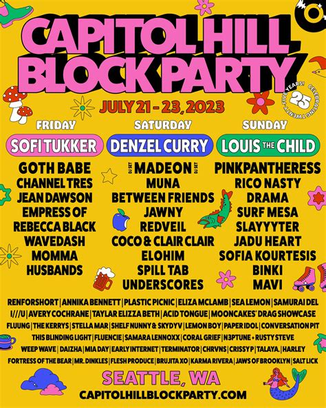 Capitol Hill Block Party 2023 Lineup | Grooveist