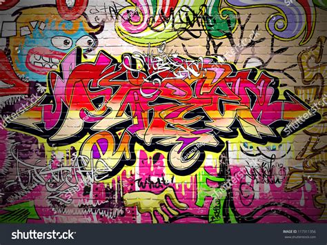 Graffiti Wall Vector Urban Art 117311356 Shutterstock