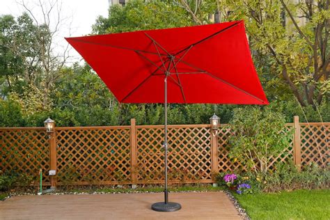 CozyHom 10 6 5 Ft Outdoor Patio Rectangle Beach Umbrella With Stand