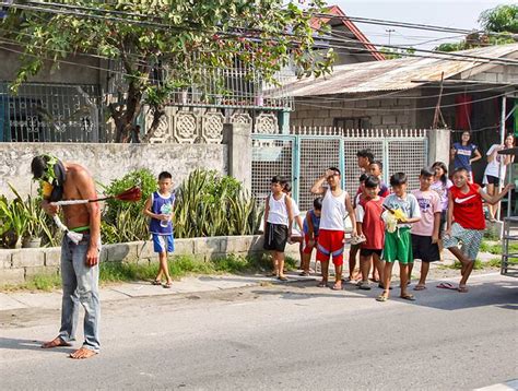 The Crucifixion In Pampanga Holy Week Philippines Bathed In Blood