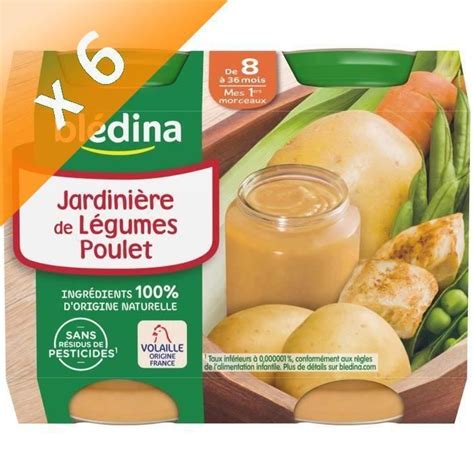 Lot De Bledina Petits Pots Jardini Re De L Gumes Poulet X G