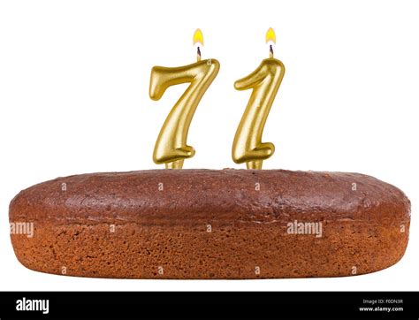 birthday cake candles number 71 isolated Stock Photo - Alamy