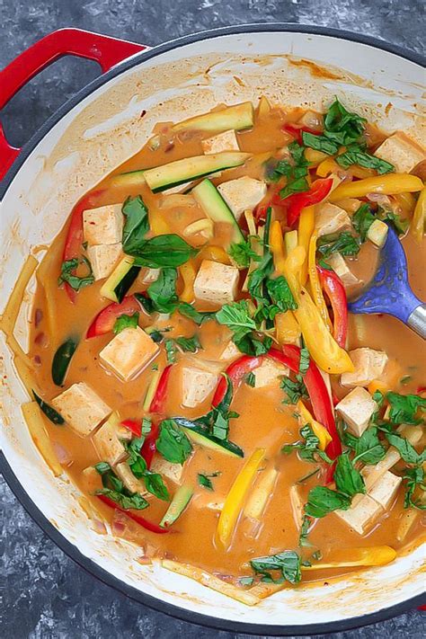 Vegan Thai Red Curry With Tofu And Vegetablesvegetable Tofu Red Curry