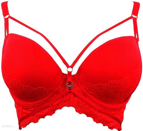 Nadizi Biustonosz Braletka Max Push Up Straps Czerwony B Ceny I