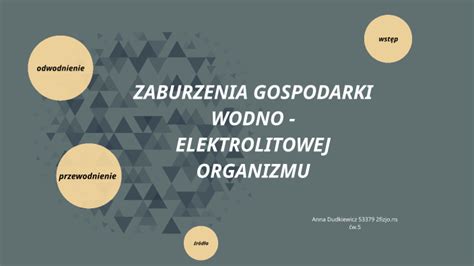 Zaburzenia równowagi wodno elektrolitowej organizmu odwodnienie