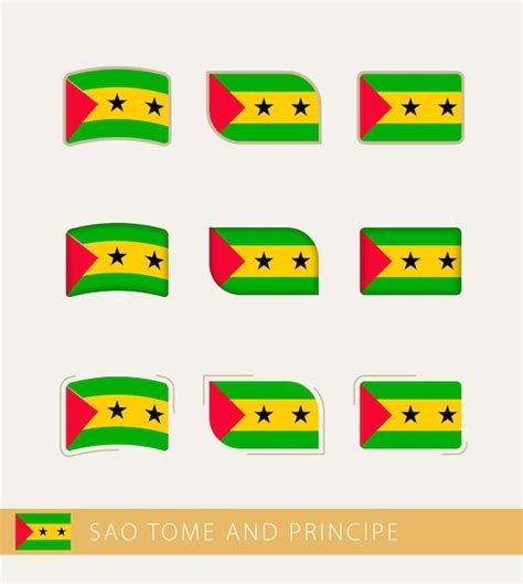 Premium Vector Vector Flags Of Sao Tome And Principe Collection Of