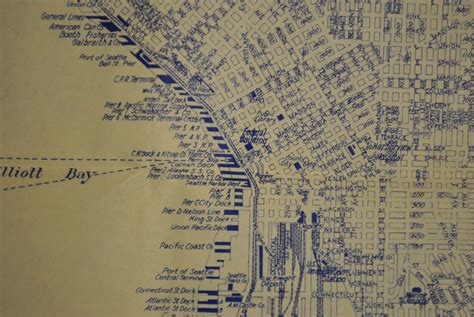 Seattle Washington Circa 1920s Kroll Antique Maps