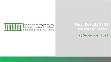 Transense Technologies Plc Final Results Youtube