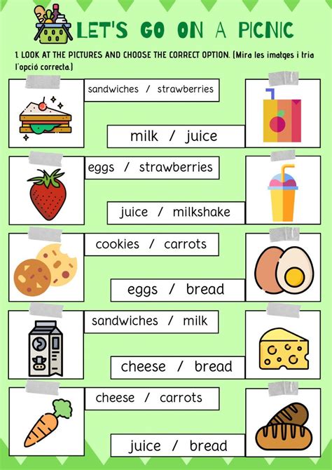 A Poster With Words And Pictures To Describe What Food Is In The Picture On It