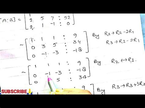 Consistency Of Linear System Of Equation Matrices Consistent Uniqe