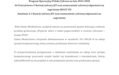 GRANTY PPGR PODPISANE UMOWY Gmina Miedzichowo