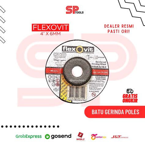 Jual BATU GERINDA GURINDA POLES SLEP 4 INCH 4 4X6 MM FLEXOVIT