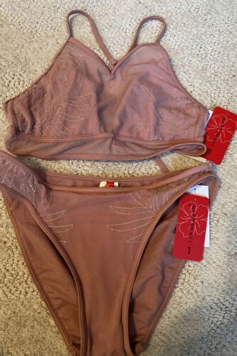 NWT Women S Swimwear Gossip Rose Shear Halter Hipster Bikini 2 PC Set SZ S 192769030630 EBay