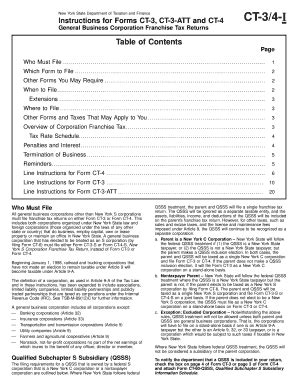 Fillable Online Nystax Instructions For Forms Ct Ct Att And Ct