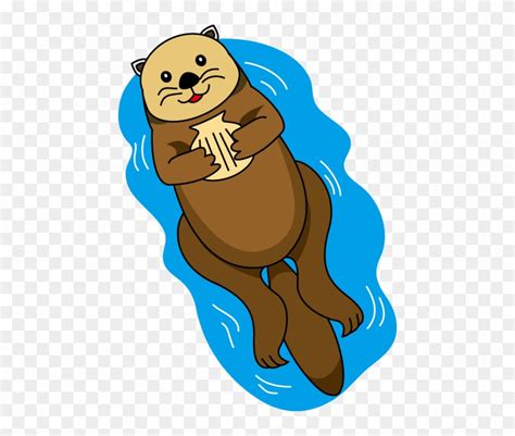 Sea Otter Clip Art Free Vector 4vector Sea Otter Free Transparent