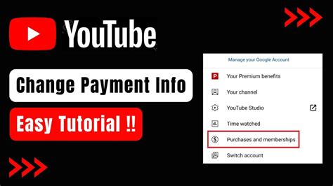 How To Change Payment Method On YouTube YouTube