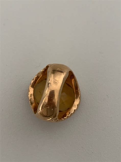 Proantic Bague Or Jaune Citrine