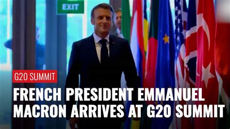 G20 Summit 2023 French President Emmanuel Macron Arrives At Bharat