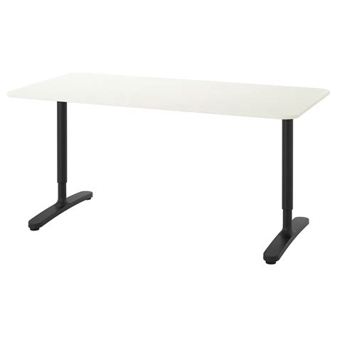 BEKANT desk, white/black, 160x80 cm - IKEA Malaysia