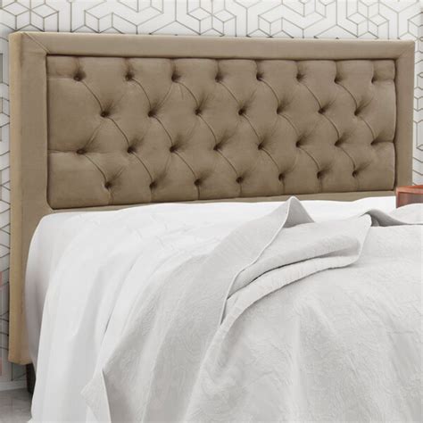 Cabeceira Casal Baronesa Cm Para Cama Box Cm Estofada Em Suede