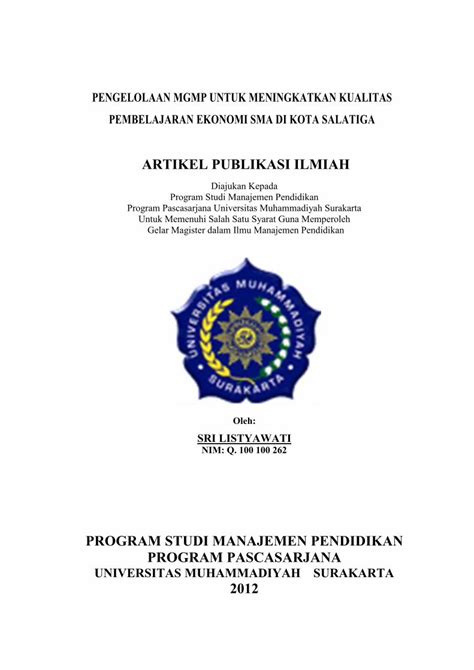 PDF PENGELOLAAN MGMP UNTUK MENINGKATKAN KUALITAS PEMBELAJARAN