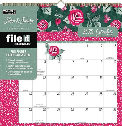 Amazon Wsbl Flora Fauna File It Calendar