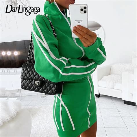 Darlingaga модный полосатый комплект из двух предметов, женский ...