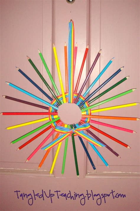 Tangled Up Teaching Colored Pencil Wreath