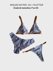 Molde Conjunto Tr S Pe As Lingerie Moldes Wg