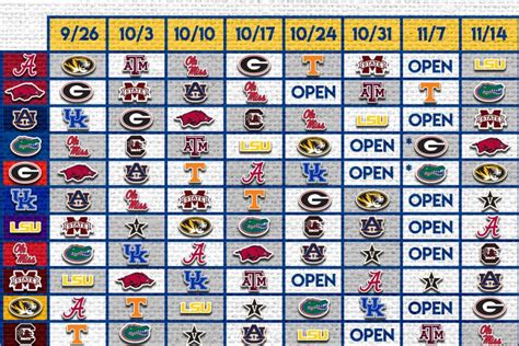 Sec Football Schedule 2021 Printable - Printable Schedule