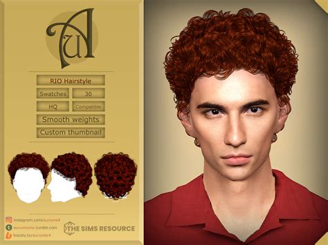 The Sims Resource - Rio - Short curly hairstyle